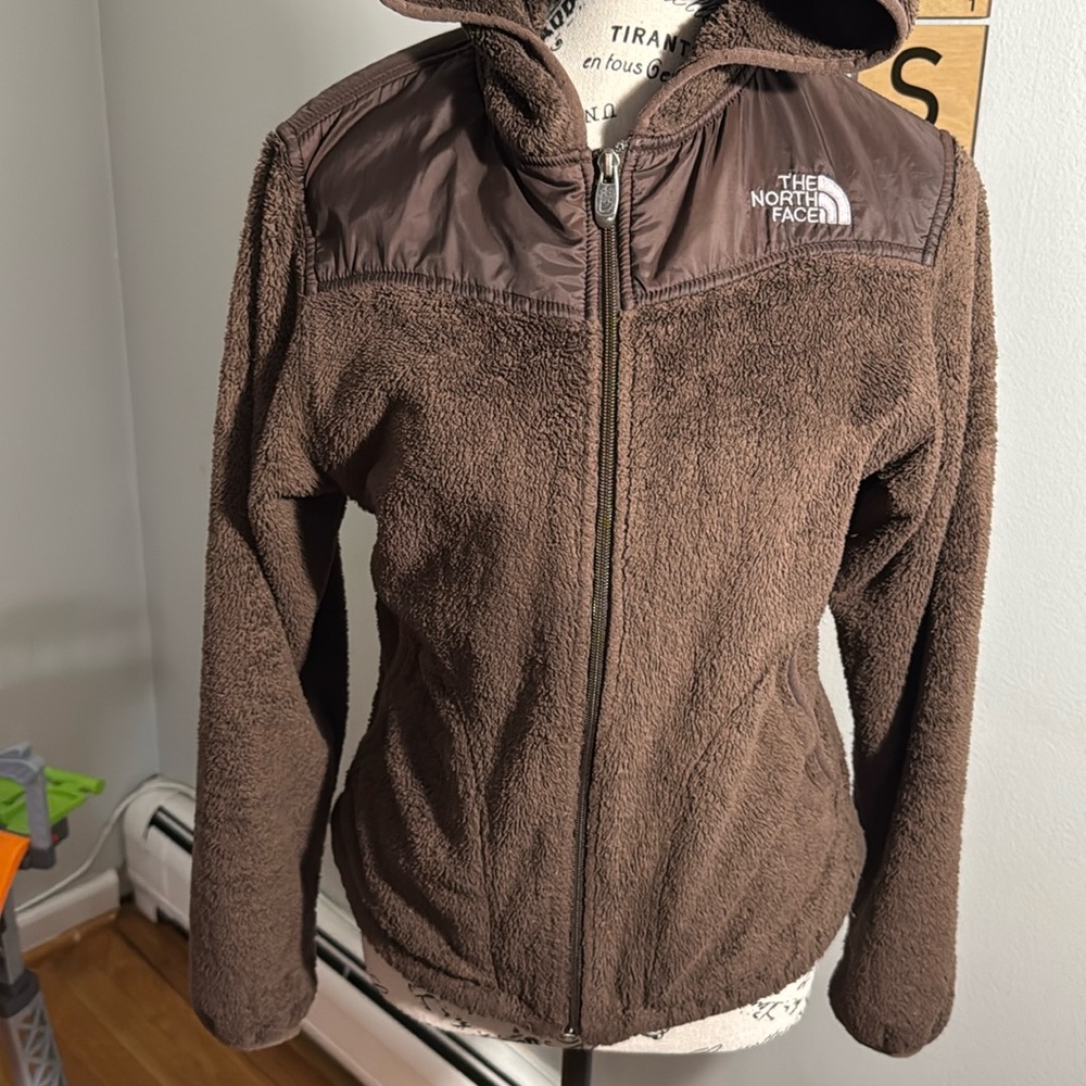 North Face fuzzy full zip jacket